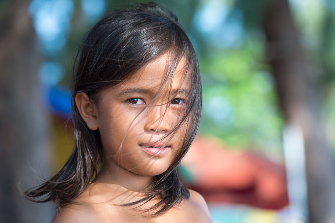 A beautiful young little girl from Sihanoukville, Kampong Saom province. Kingdom of Cambodia, Indochina, South East Asia