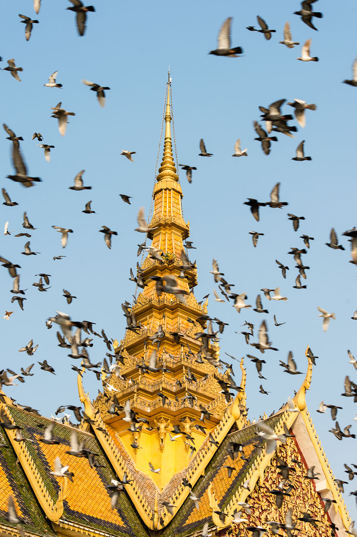 Particular of the Royal Palace in Phnom Penh. Kingdom of Cambodia, Indochina, South East Asia