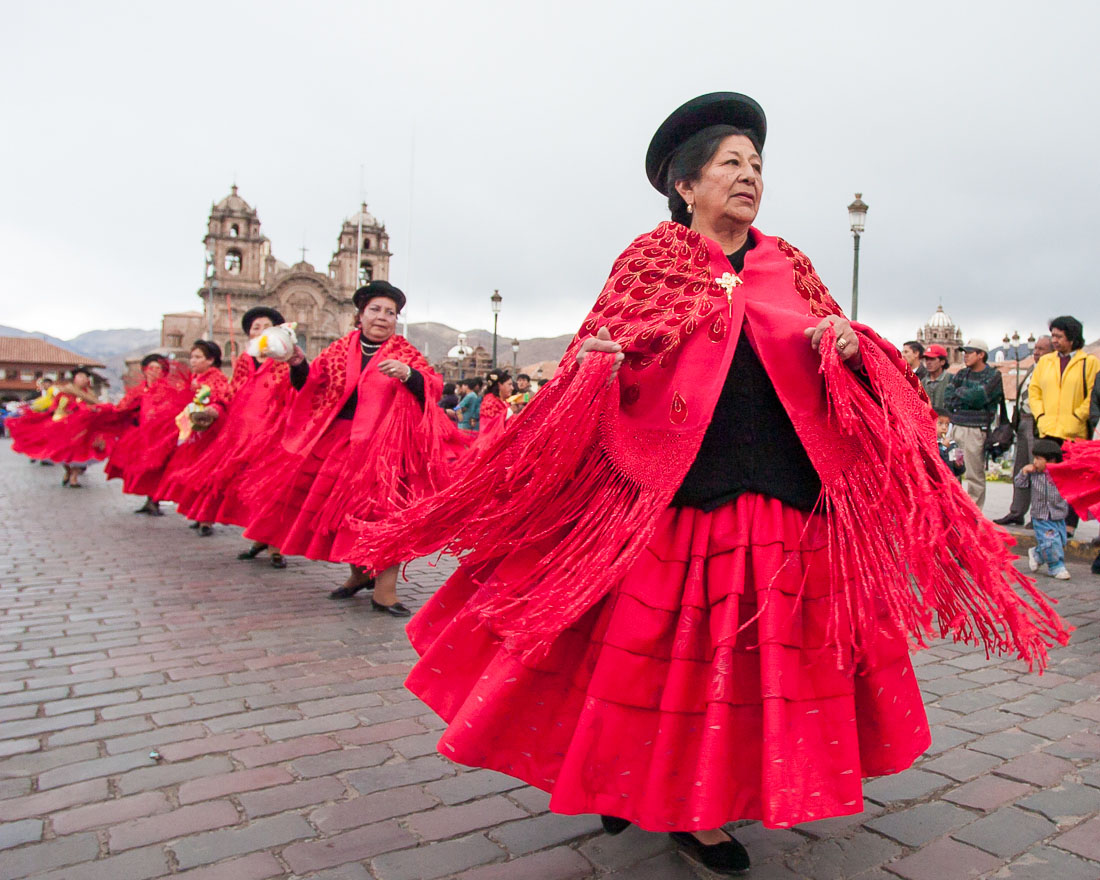 Popular celebration for the religious festivity of the Virgen de la Navidad, Cusco, Peru, South America