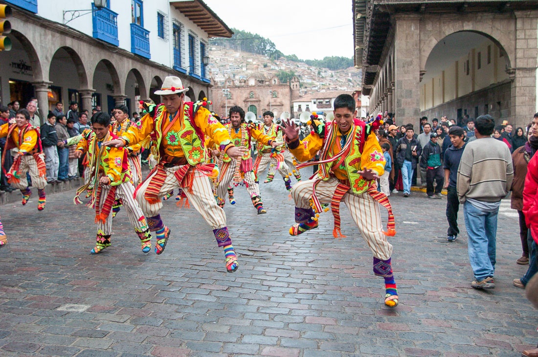 Popular celebration for the religious festivity of the Virgen de la Navidad, Cusco, Peru, South America