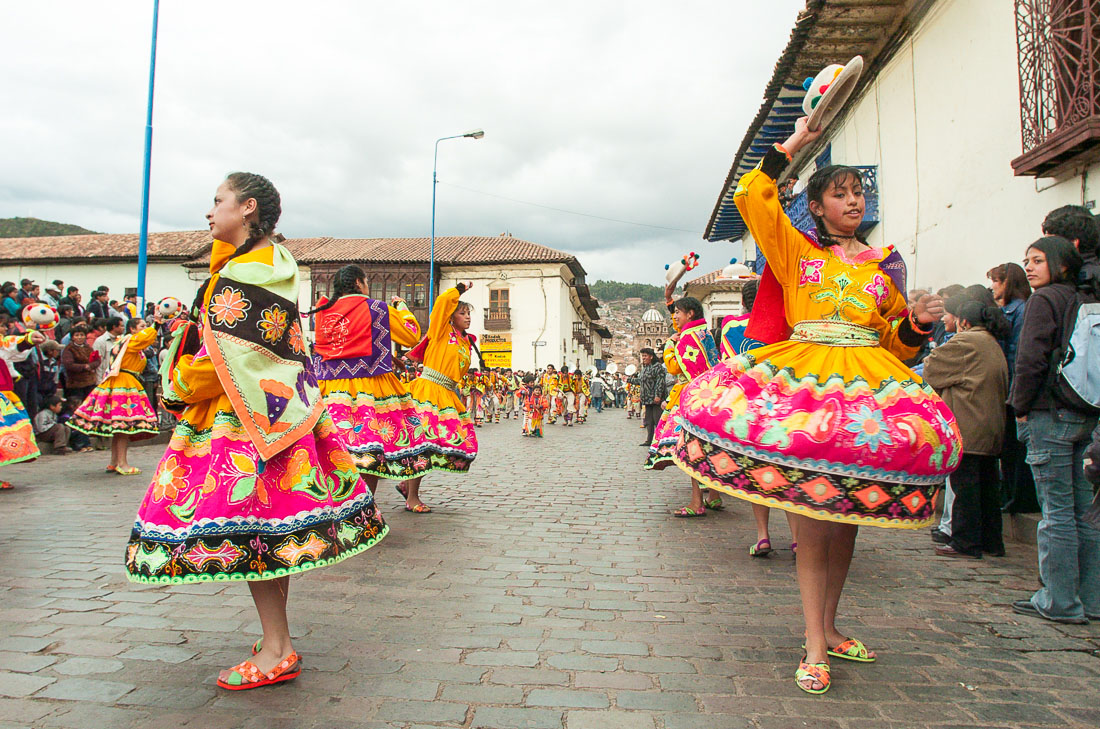 Popular celebration for the religious festivity of the Virgen de la Navidad, Cusco, Peru, South America