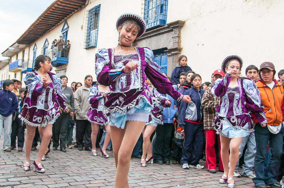 Popular celebration for the religious festivity of the Virgen de la Navidad, Cusco, Peru, South America