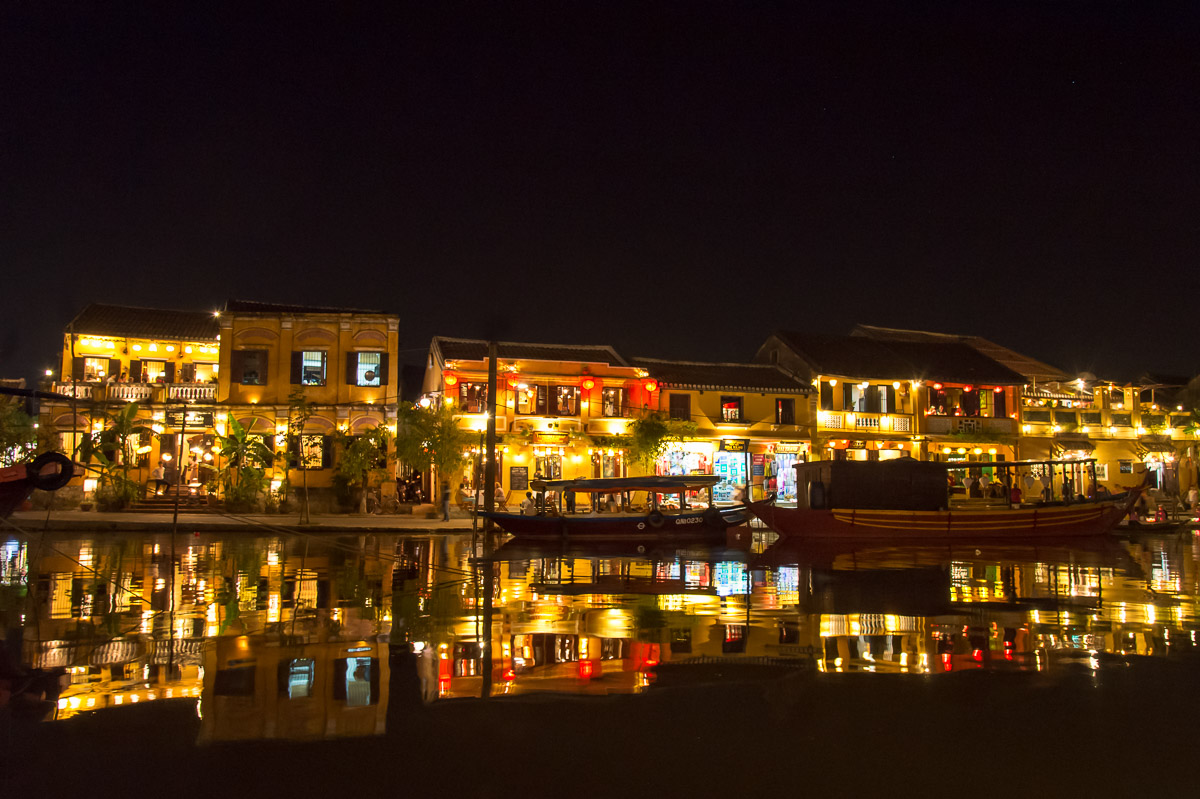 Night view of Hoi An old town, Quang Nam Province, Viet Nam, Indochina, South East Asia.