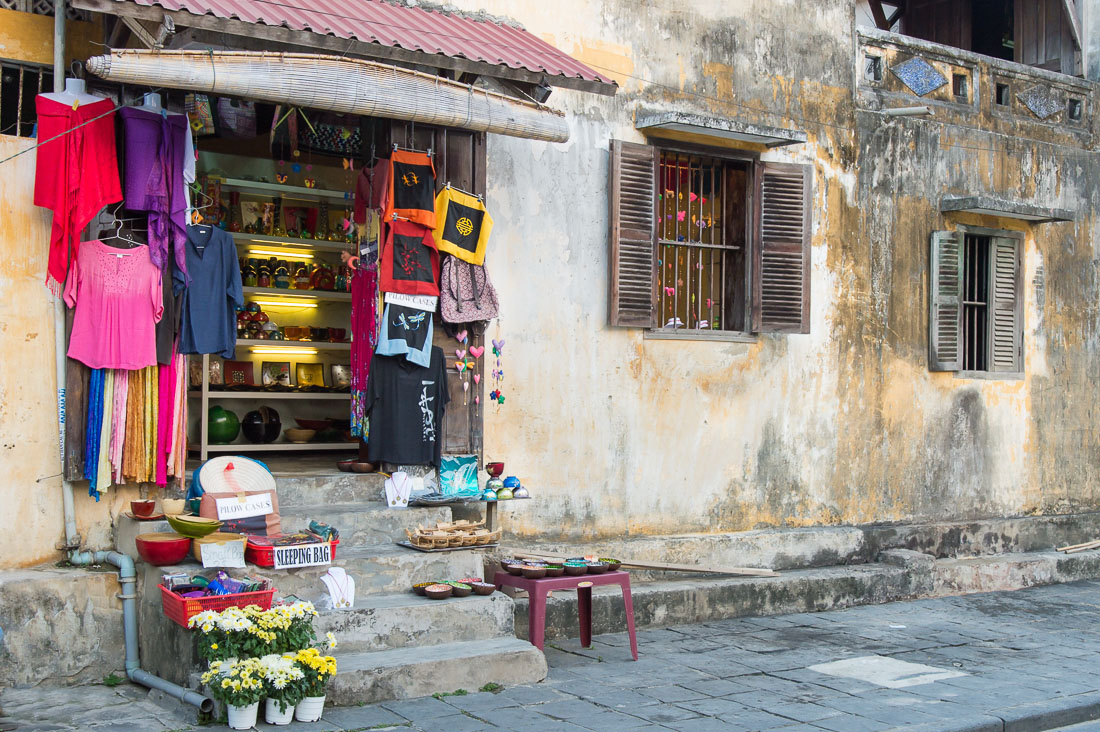 Typical shop selling Vietnamese artisan products in Hoi An old town, Quang Nam Province, Viet Nam, Indochina, South East Asia.Shop in