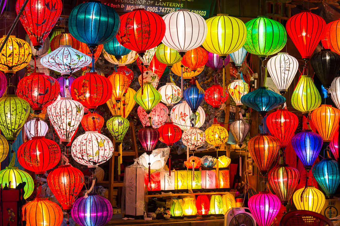 Colorful lanterns on display, Hoi An, Quang Nang Province, Viet Nam, Indochina, South East Asia